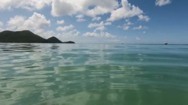 POV: suyun üstünde saint lucia Karayip Denizi
