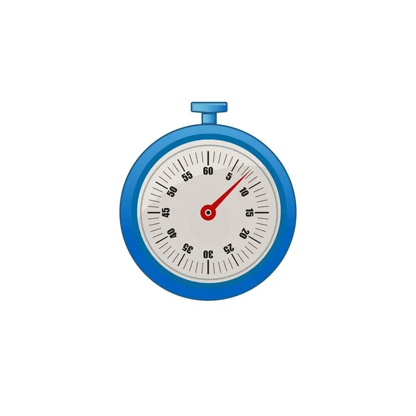 Icône Horloge Chronomètre Bleu Sur Fond Blanc Concept Temps Illustration — Image vectorielle