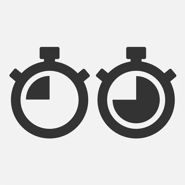 Kronometre Vektör Simgesi Gri Arka Plan Üzerinde Kırk Beş Saniye — Stok Vektör
