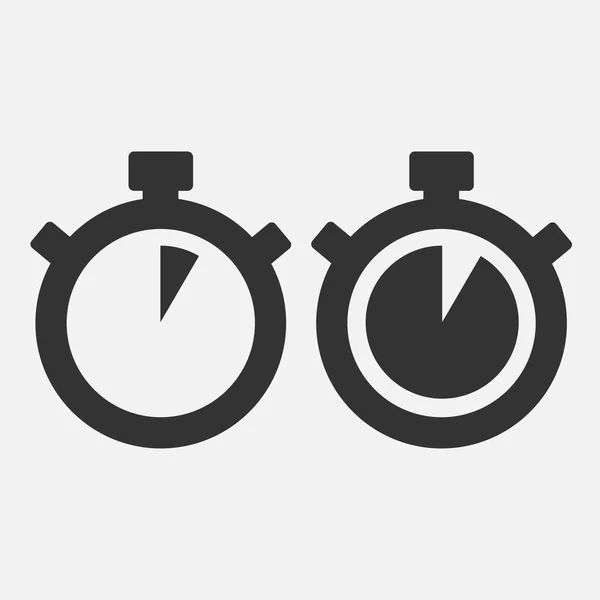 Stopwatch Vector Icon Gray Background Five Seconds Eps Vector — Stock Vector