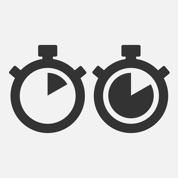 Stopwatch Vector Icon Grijze Achtergrond Tien Seconden Eps Vector — Stockvector