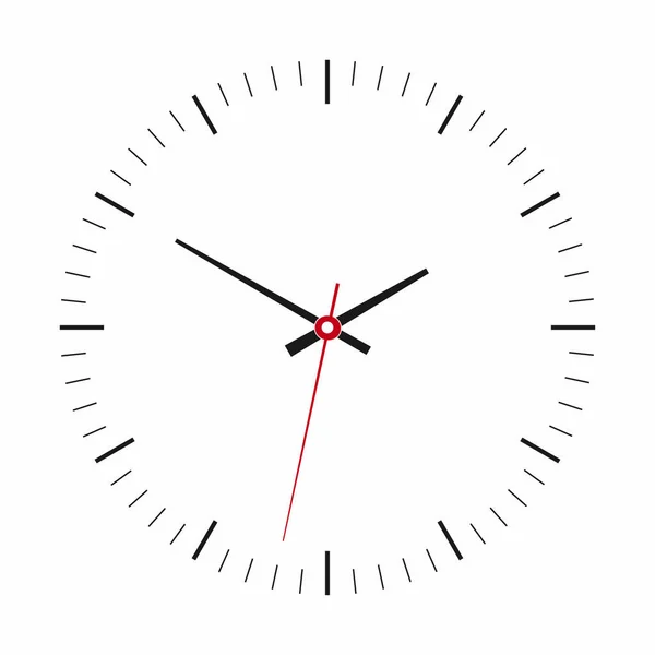 Orologio Con Frecce Senza Numeri Isolati Uno Sfondo Bianco Illustrazione — Vettoriale Stock