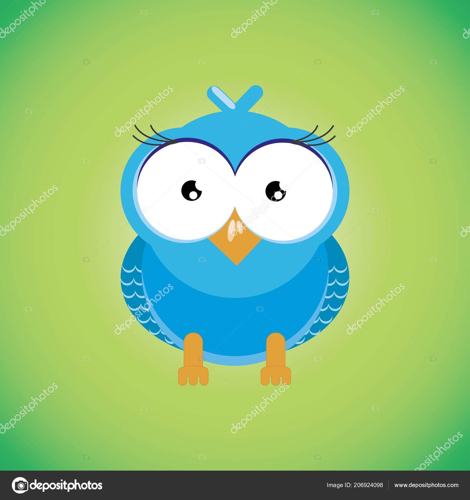 Chouette Plat Style Vecteur Oiseau Proie Folle Nuit Espèces