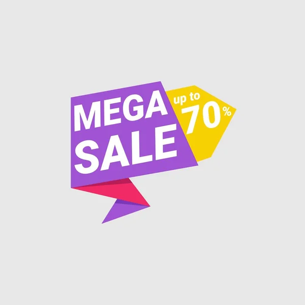 Плакат Mega Sale Баннер Большая Распродажа Разрешение Векторная Иллюстрация Eps — стоковый вектор