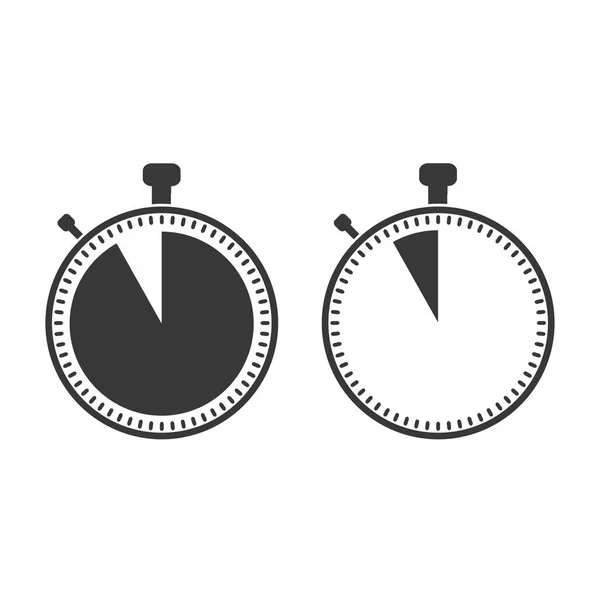 De 55 seconden, minuten stopwatch pictogram — Stockvector