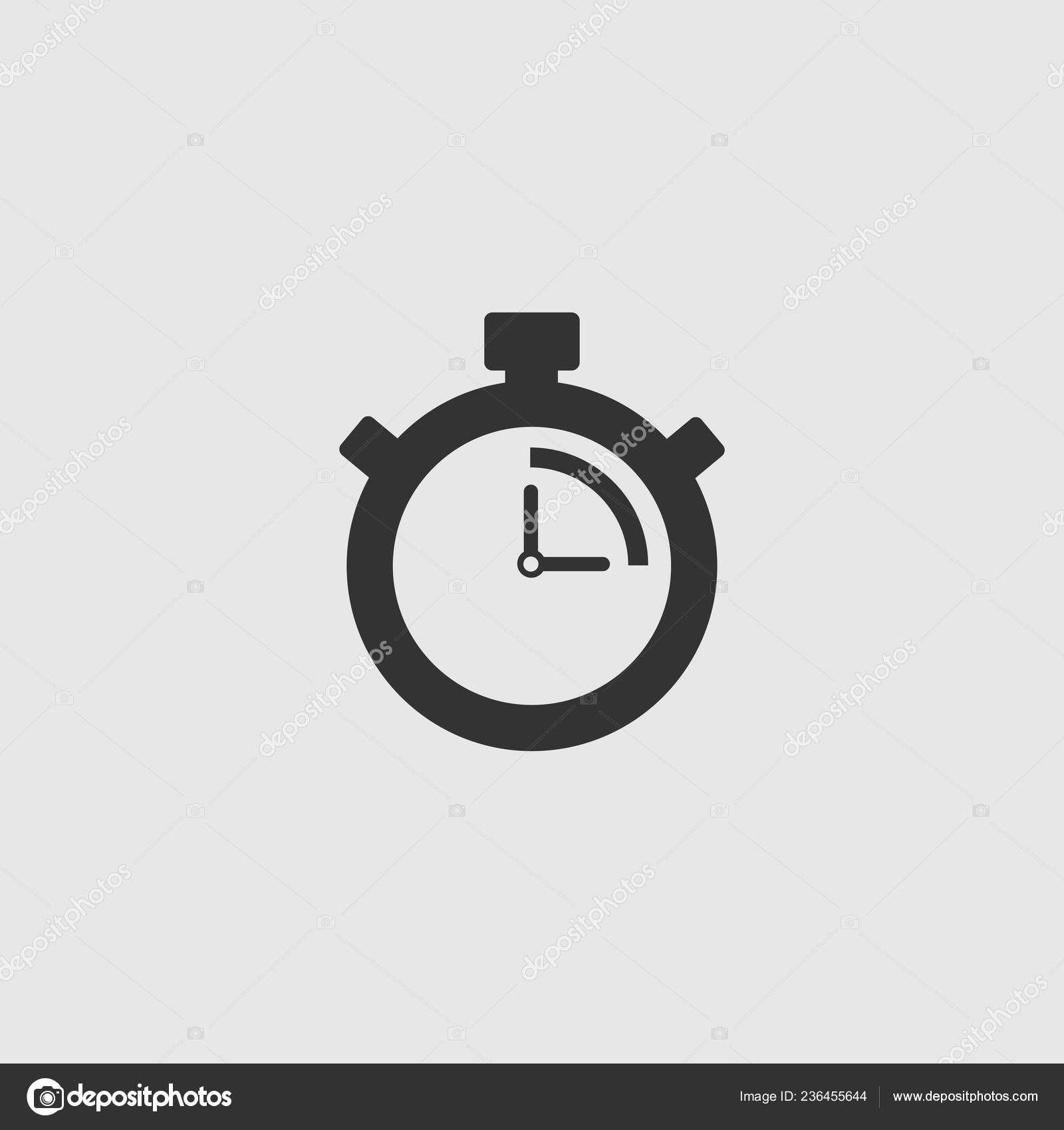 Cronómetro Vector Icono Icono Del Cronómetro Segundos Minutos Sobre Fondo  Vector de stock #236455644 de ©chaotic245, image size:1600x1700