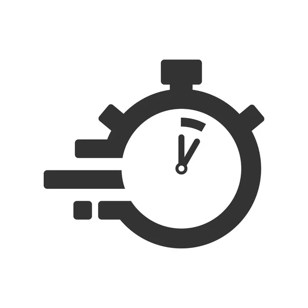 Snelle Levering Tijdpictogram Stopwatch Beweging Termijn Concept Kloksnelheid Seconden Minuten — Stockvector