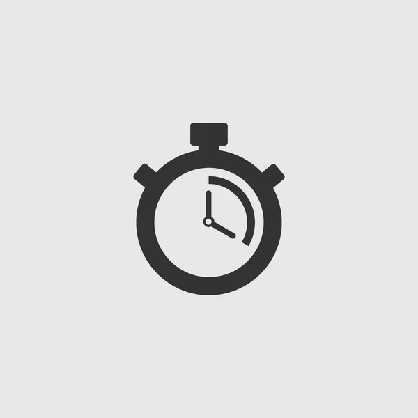 Stoppuhr Vektorsymbol Das Sekunden Minuten Stoppuhr Symbol Auf Grauem Hintergrund — Stockvektor
