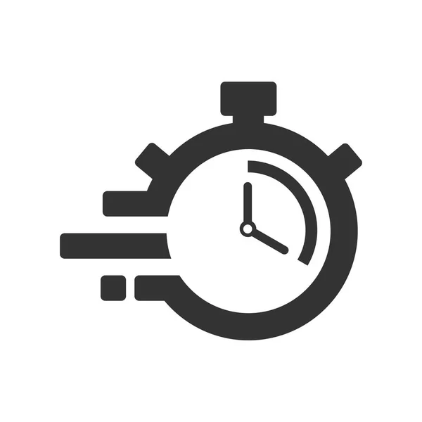 Fast Time Delivery Icon Stopwatch Motion Deadline Concept Clock Speed — Stock Vector