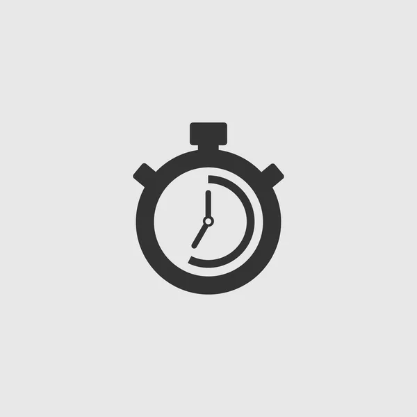 Stopwatch Vector Icon Seconds Minutes Stopwatch Icon Gray Background Clock — Stock Vector