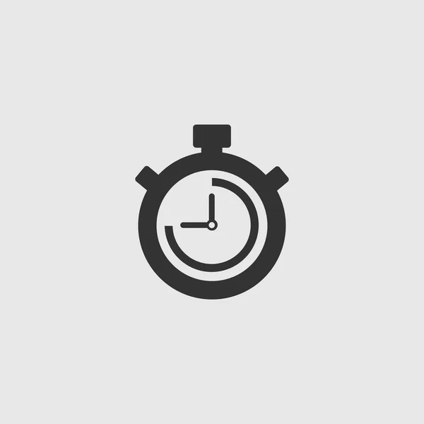 Stopwatch Vector Icon Seconds Minutes Stopwatch Icon Gray Background Clock — Stock Vector