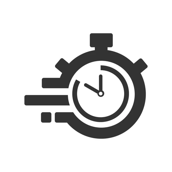 Snelle Levering Tijdpictogram Stopwatch Beweging Termijn Concept Kloksnelheid Seconden Minuten — Stockvector