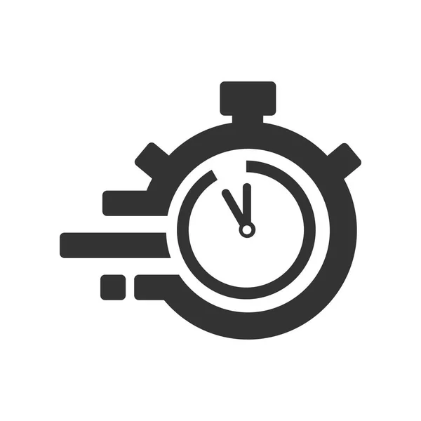 Fast Time Delivery Icon Stopwatch Motion Deadline Concept Clock Speed — Stock Vector