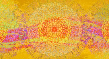 Soyut etno arka plan, turuncu renk illüstrasyon