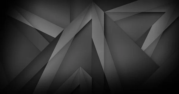 Abstract Dark Background Illustration Geometric Graphic Elements Black White Texture — Stock Photo, Image