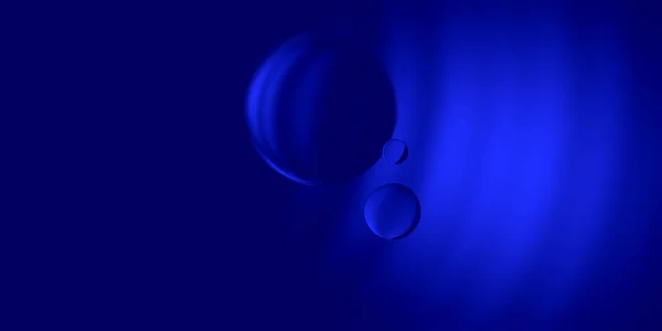Blauwe Donkere Achtergrond Abstracte Illustratie Vliegende Druppel Water Golven — Stockfoto