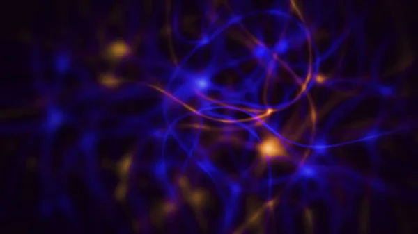 ネットワークノード間の接続を示す暗い抽象的背景 データ またはニューロンなどの生物学的オブジェクト — ストック写真