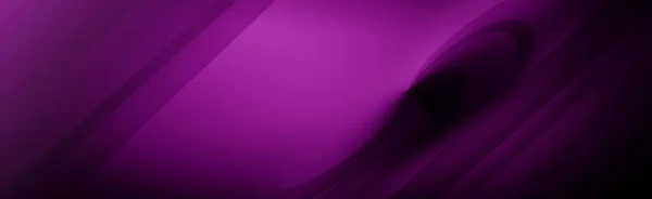 Fundo Banner Largo Roxo Escuro Modelo Branco Ilustração Abstrata — Fotografia de Stock