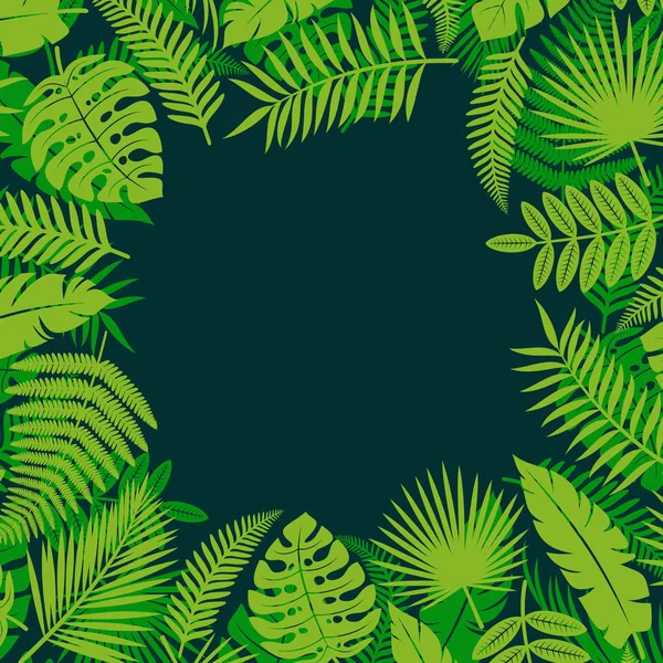 Tropiska Löv Bakgrund Ändra Storlek Och Färg Vektor — Stock vektor