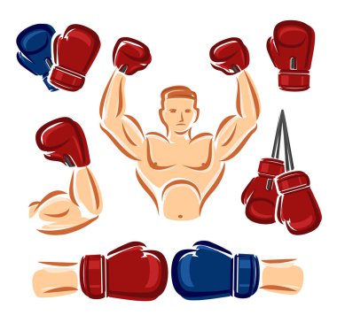 Boks Etiketler ve simgeler ayarlayın. vektör