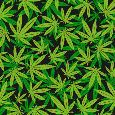 Esrar, marihuana arka plan. Vektör