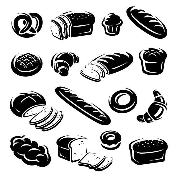 Ekmek Ayarlayın Boyut Renk Vektör Düzenleme Vektör — Stok Vektör