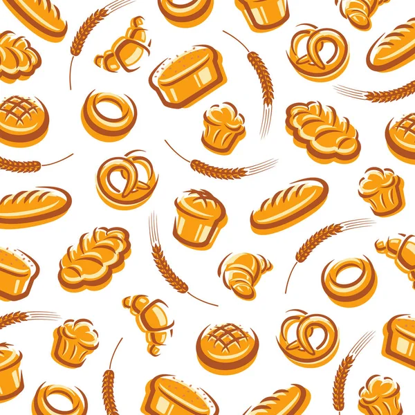 Bread Background Edit Size Color Vector — Stock Vector