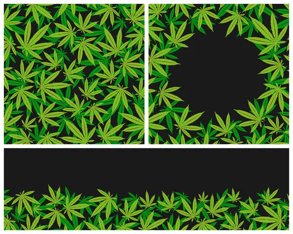 Cannabis Marihuana Achtergrond Vector — Stockvector