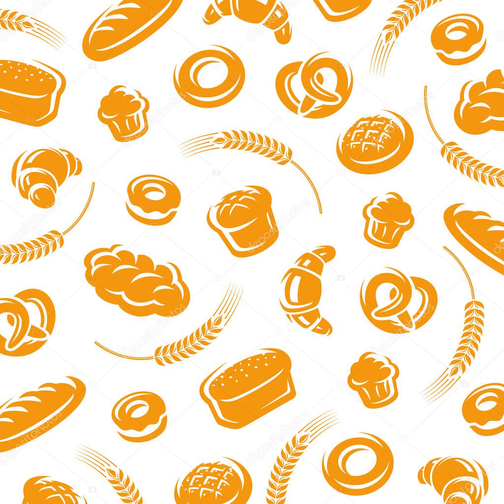 Bread background. Edit size and color. Vector