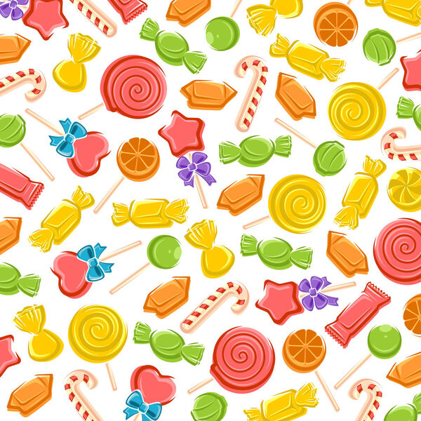 Candies background. Edit size and color, vector. Vector