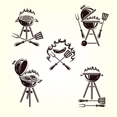 Izgara etiketleri ve elemanları ayarlanır. Koleksiyon simgesi ızgara. Vektör