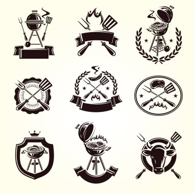 Izgara etiketleri ve elemanları ayarlanır. Koleksiyon simgesi ızgara. Vektör