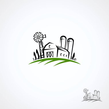 Çiftlik koleksiyonu simgesi kümesi. Vektör