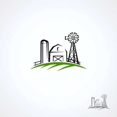 Çiftlik koleksiyonu simgesi kümesi. Vektör