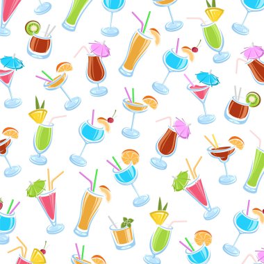 Kokteyl arka planı. Koleksiyon simgesi kokteyl. Vektör