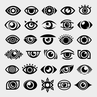 Gözler hazır. Koleksiyon ikonu gözü. Vektör