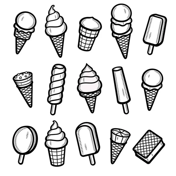 Мороженое Готово Коллекционное Мороженое Вектор — стоковый вектор