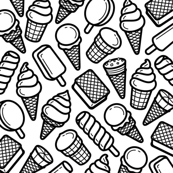 Фоновое Мороженое Коллекционное Мороженое Вектор — стоковый вектор