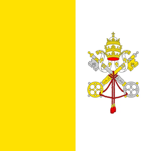バチカン市国の国旗 バチカン市国 正確な色 本当の色の公式旗 — ストックベクタ