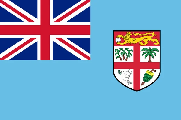 Bandeira Nacional Fijiana Bandeira Oficial Ilha Fiji Cores Precisas Cor — Vetor de Stock