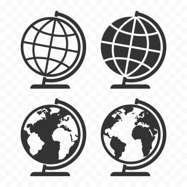 Globus web simge seti. Planet Earth dünya simgeleri Web siteleri için.