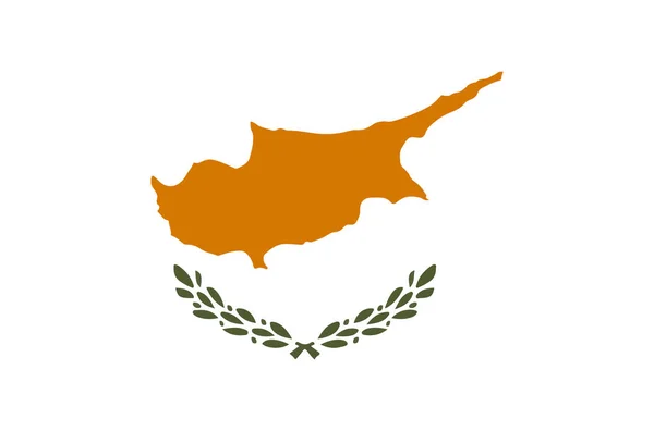 Cypriotische Nationale Vlag Officiële Vlag Van Cyprus Accurate Kleuren Ware — Stockvector