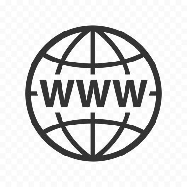 Www işaretiyle ayarla sembolü web simge. World wide web işareti simgesiyle gezegen. 