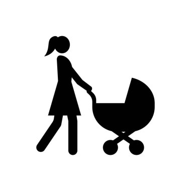 Anne ve bebek arabası simgesi, Bebek arabası simgesi, Bebek tekerlekler işareti