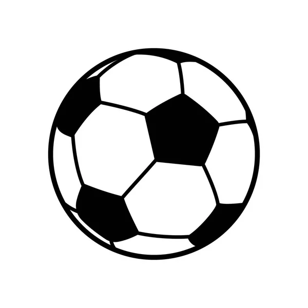 Fußball Fußball Vektor Schwarz Weiß Abbildung — Stockvektor