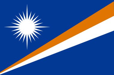 Marshall Adaları Ulusal bayrak, Marshall Adaları doğru renkler, gerçek renk resmi bayrağı