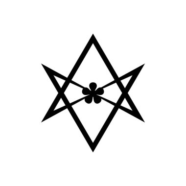 Thelema Unicursal hexagram dini sembol basit simgesini