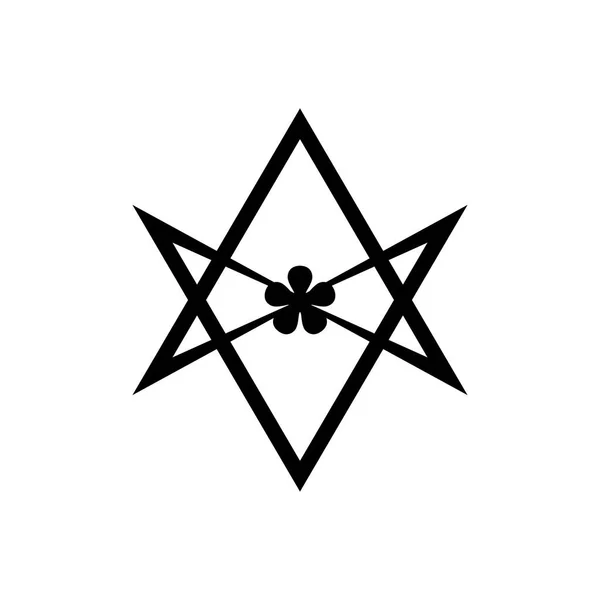 Thelema Unikursální Hexagram Náboženský Symbol Jednoduché Ikony — Stockový vektor