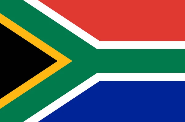 Zuid Afrikaanse Nationale Vlag Officiële Vlag Van Zuid Afrika Nauwkeurige — Stockvector