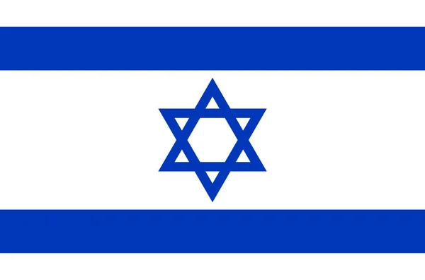 Государственный Флаг Израиля Официальный Флаг Израиля Точных Цветов — стоковый вектор